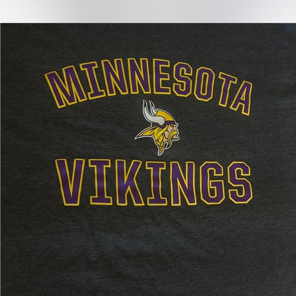 Fanatics Dark Gray Minnesota Tee with Purple and Gold Accents Men’s Size XXL - Picture 4 of 6